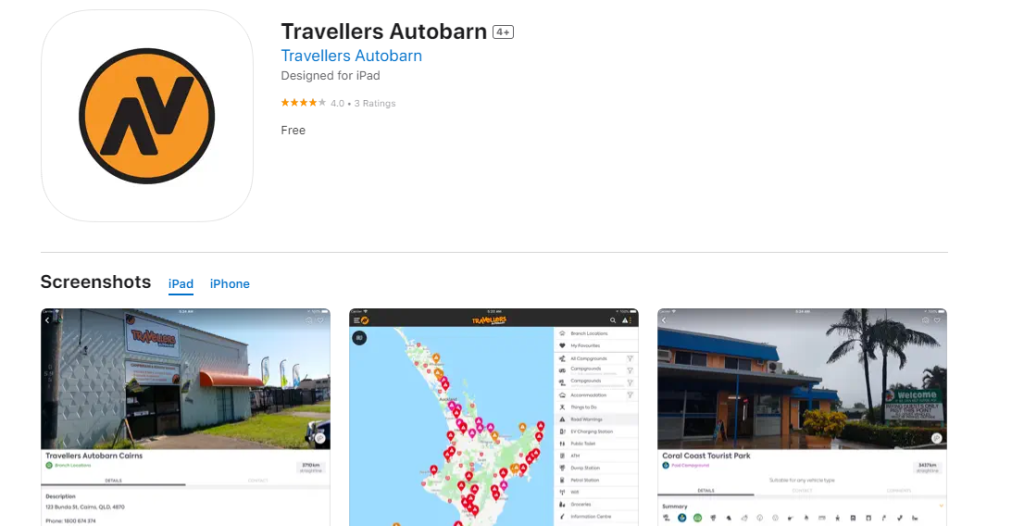 Travellers Autobarn App