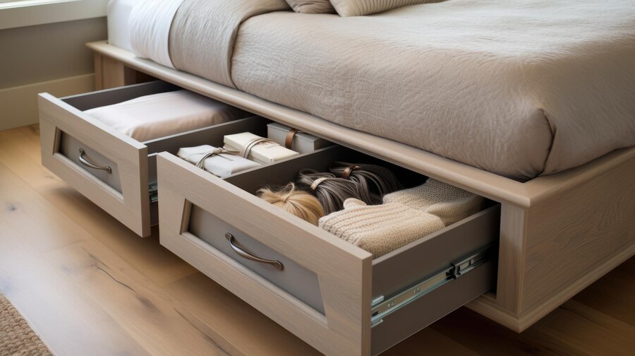 drawers cabinets hidden bed storage solution small space cara